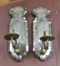 A pair of 18th century style single sconce girandoles, with foiled backs, length 31cm                                                                                                                                       