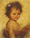 Attributed to Henry Yeend King, oil on canvas, a young child or cherub, 33 x 27cm                                                      