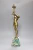 An Art Deco spelter figural table lamp, overall height 56cm                                                                                                                                                                 