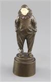 Peter Tereszczuk (1875-1963). A bronze and ivory figure of Pierrot, height 6.75in.                                                     