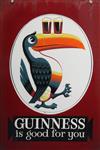 An Irish enamel double sided sign, Guinness is Good For You, 24 x 16in.                                                                