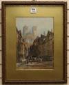 A. Montrose, watercolour, Continental street scene, signed and dated 1906, 38 x 27cm                                                   