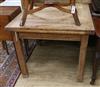 An oak draw leaf dining table W.99cm                                                                                                   