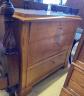 A Biedermeier three drawer chest, width 99cm, depth 51cm, height 78cm                                                                                                                                                       