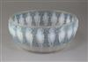 A Rene Lalique Perruches pattern opalescent bowl (coupe), model 419, design c.1931, 25cm diameter                                      