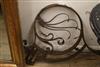 A cast iron Art Nouveau wall mount W.108cm                                                                                             