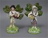 A pair of Walton pearlware figures of fruit sellers tallest 19cm                                                                       