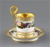 A Sevres cabinet cup and saucer, c.1822,                                                                                               