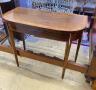 A George III satinwood banded rosewood rectangular folding card table, width 92cm, depth 45cm, height 74cm                                                                                                                  