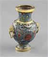 A Chinese cloisonne enamel and gilt bronze mounted miniature vase, 18th century, height 8cm                                            