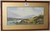 F Pearson, watercolour, cattle in landscape, signed, 20 x 43cm                                                                         