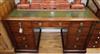 A Victorian mahogany kneehole pedestal desk W.128cm                                                                                    