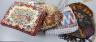 A fine needlework petit point evening bag, a 19th century bible bag, an early 20th century beaded bag and a 1930's beaded bag                                                                                               