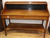 A George III style inlaid kingwood writing desk W.138cm                                                                                