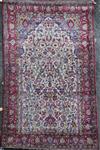 A Kashan silk prayer rug, 6ft x 3ft 8in.                                                                                               