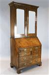 A mid 18th century walnut bureau bookcase, W. 3ft 6in. D. 1ft 11in. H. 7ft 2in.                                                        