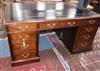 A George III mahogany pedestal partners desk (restored) W.160cm                                                                        