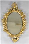 A George III carved giltwood wall mirror, W.2ft 5in. H.4ft                                                                             