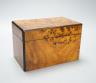 A Victorian burr walnut tea caddy, 20cm                                                                                                                                                                                     