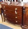 A Regency mahogany bowfront chest W.91cm                                                                                               