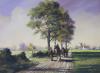 Alan King, oil on canvas, 'Journey Home, Thorne End, Wiltshire', signed, 29 x 39cm                                                                                                                                          