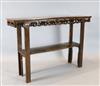 A Chinese hongmu altar table, W. 5ft. D.1ft. 3in. H.3ft 3.5in.                                                                         