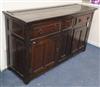 A mid 18th century oak dresser base W.160cm                                                                                            