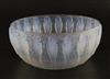 A Rene Lalique 'Perruches' blue-stained opalescent glass bowl, c.1931, model 419, D. 24.5cm                                            