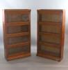 A pair of Globe Wernicke style oak sectional bookcases, W.91.5cm D.32cm H.168cm                                                                                                                                             