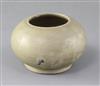 A Chinese Longquan celadon bud vase, Song dynasty, diameter 9cm, small chips to foot                                                   