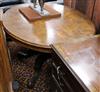 A Victorian walnut oval breakfast table W.135cm                                                                                        