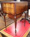 A Regency mahogany work table with drop flap W.52cm                                                                                    