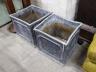 A pair of square lead planters, width 42cm, height 40cm                                                                                                                                                                     