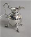 A George II silver cream jug, London, 1753,                                                                                            