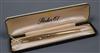 A 9ct gold Parker 61 fountain pen, boxed, with slip cover                                                                              