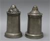 Two Victorian pewter thick-walled jelly moulds tallest 21cm                                                                            