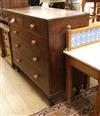 A Victorian oak chest of drawers W.119cm                                                                                               