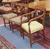 A set of six Regency mahogany dining chairs, two with arms                                                                             