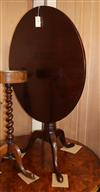A George III mahogany tilt top tea table Diameter 86cm                                                                                 