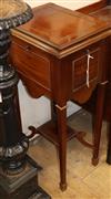 An Edwardian mahogany drop flap cabinet H.86cm                                                                                         