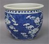 A Chinese blue and white jardiniere H 19.5cm                                                                                           