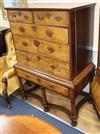 An early 18th century walnut chest on stand W.95cm                                                                                     