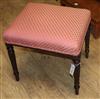 A Regency mahogany dressing stool                                                                                                      