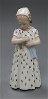 A Bing and Grondahl figure of a girl holding a baby height 19cm                                                                        
