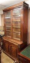 A Victorian mahogany library bookcase (lacking cornice) W.138cm                                                                        