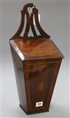 A Sheraton period mahogany candle box                                                                                                  