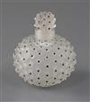 A R. Lalique cactus pattern scent bottle and stopper, H. 10cm                                                                          