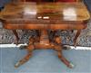 A Regency rosewood folding card table W.91cm                                                                                           