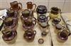 A large collection of 19th century stoneware harvest jugs, etc.                                                                        