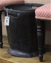 A Victorian leather fire bucket                                                                                                        